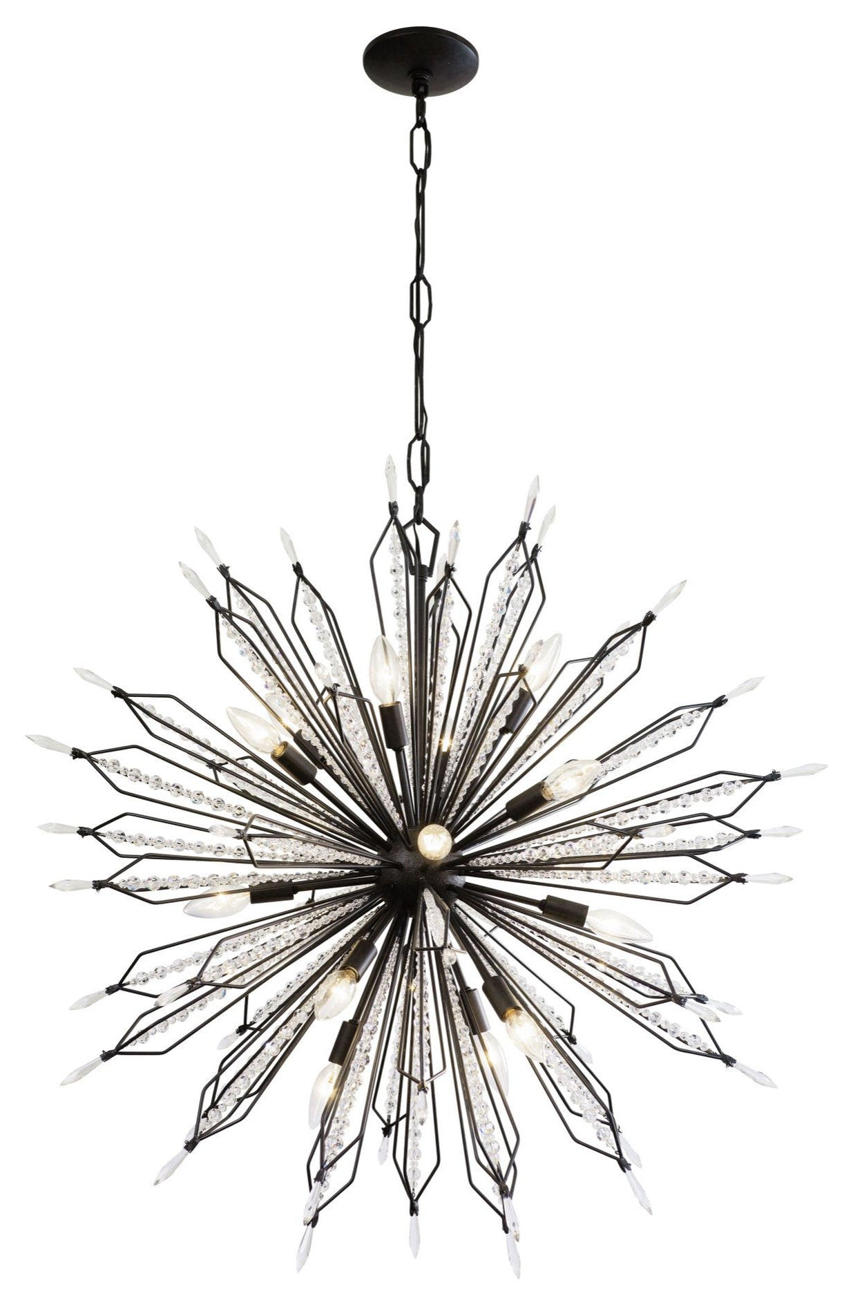 Varaluz 311P16 Orbital 16 Light 36"W Crystal Sputnik Chandelier - Gold DustBy Varaluz