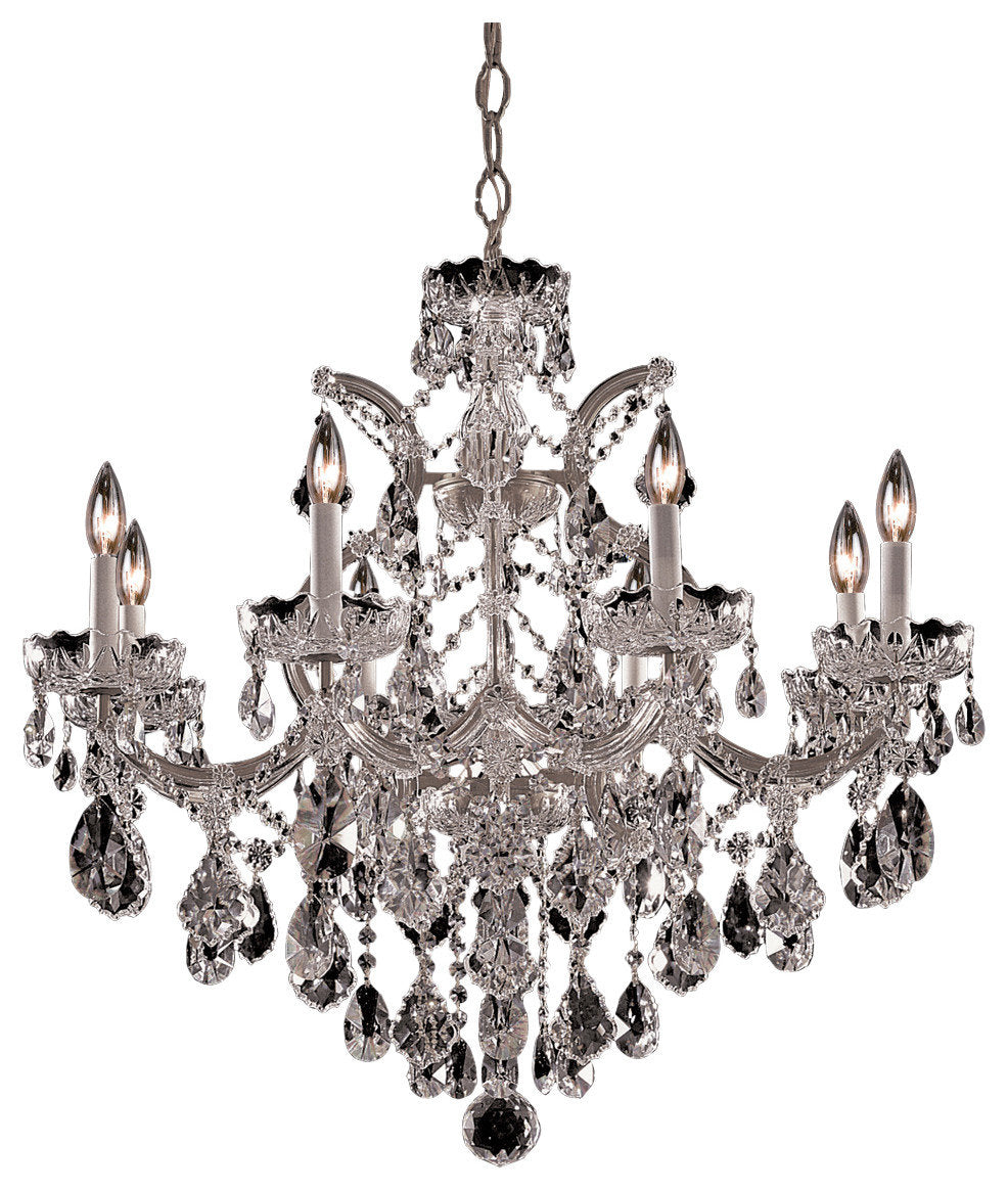 Crystorama 4409CHCLMWP Nine Light Chandelier Maria TheresaBy Crystorama Lighting