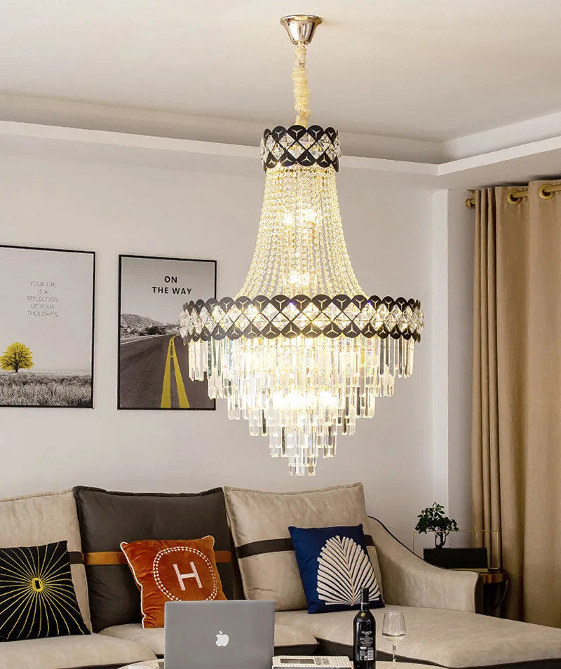Chateauneuf-Grasse | Classical Duplex Crystal Chandelier, Dia39.4xh59.06" / Dia100xh150cm, Cool LightBy Miron Demid LLC