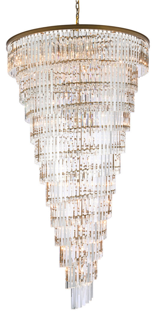 Elegant Lighting Sydney 48" Spiral Crystal ChandelierBy Elegant Furniture & Lighting
