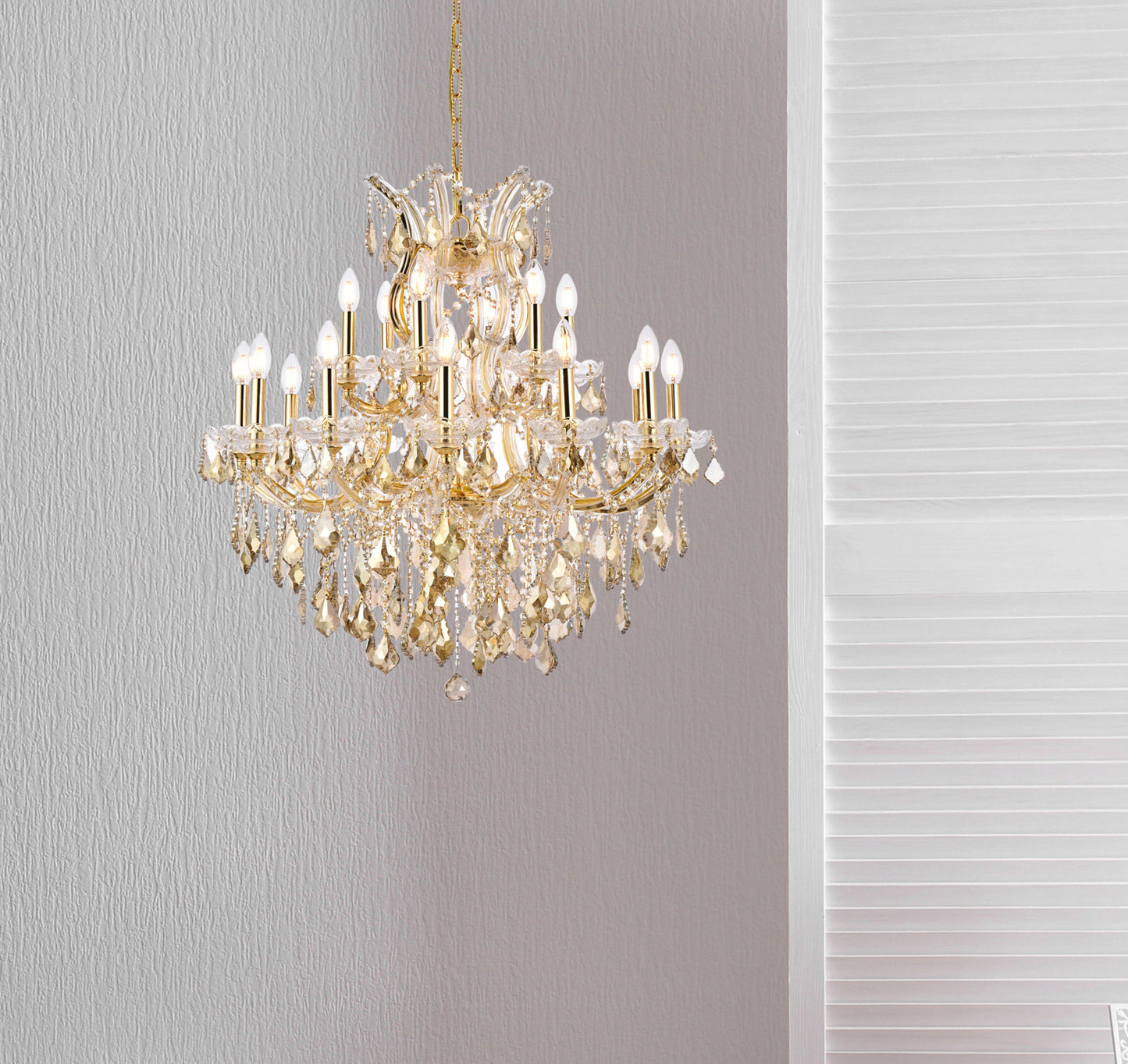 Elegant Lighting 2800D30-GT/RC Maria Theresa 19 Light 30"W - ChromeBy Elegant Furniture & Lighting
