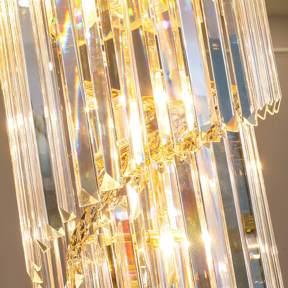 Art Deco | Black and Gold Crystal Chandelier for Hall and Staircase, Black, 27.6'', Non-Dimmable, Warm LightBy Miron Demid LLC