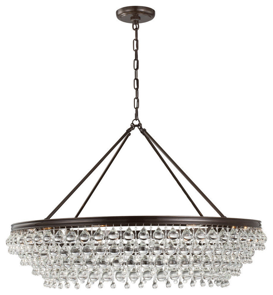 Crystorama Calypso 8 Light Crystal Teardrop Vibrant Bronze ChandelierBy Crystorama Lighting