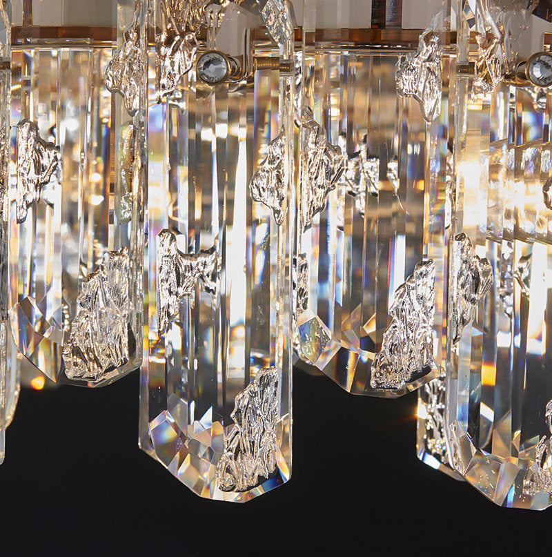 Agnadello | Creative Сrystal Ring Ceiling LED Chandelier for Bedroom, Large - Dia39.4"/ Dia100cm, Cool Light, DimmableBy Miron Demid LLC