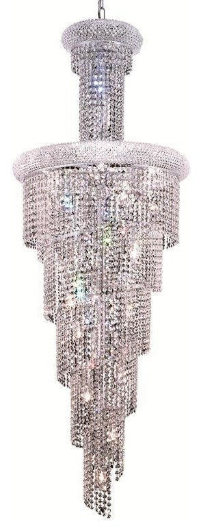 1800 Spiral Collection Large Hanging Fixture, Royal CutBy Elegant Furniture & Lighting