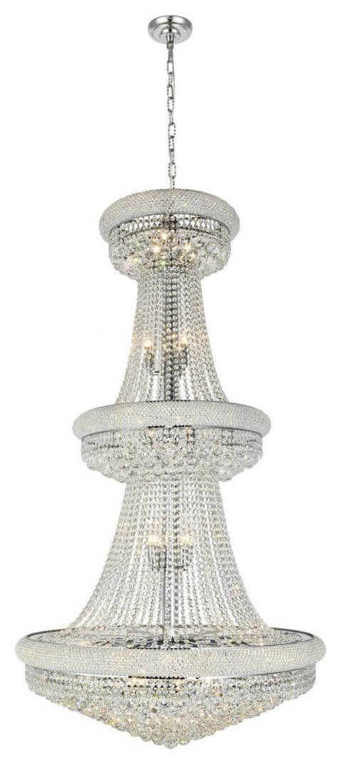 Elegant Lighting Primo Chandelier, Chrome, 36.00, 32By Elegant Furniture & Lighting