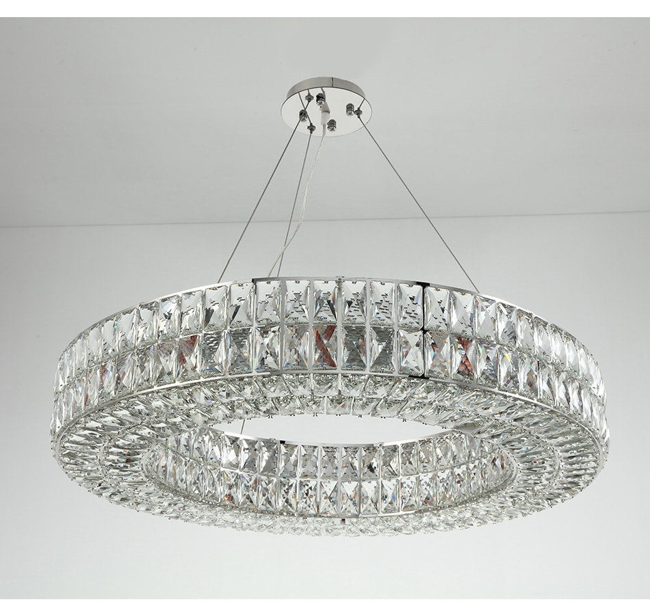 Modern LED Finest K9 Crystal Wheel Chandelier By Morsale, Diameter 32"By MORSALE