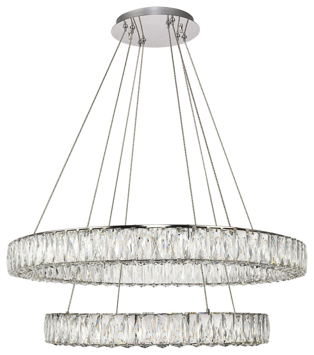 Monroe Integrated LED Chip Light Chrome ChandelierBy Elegant Furniture & Lighting