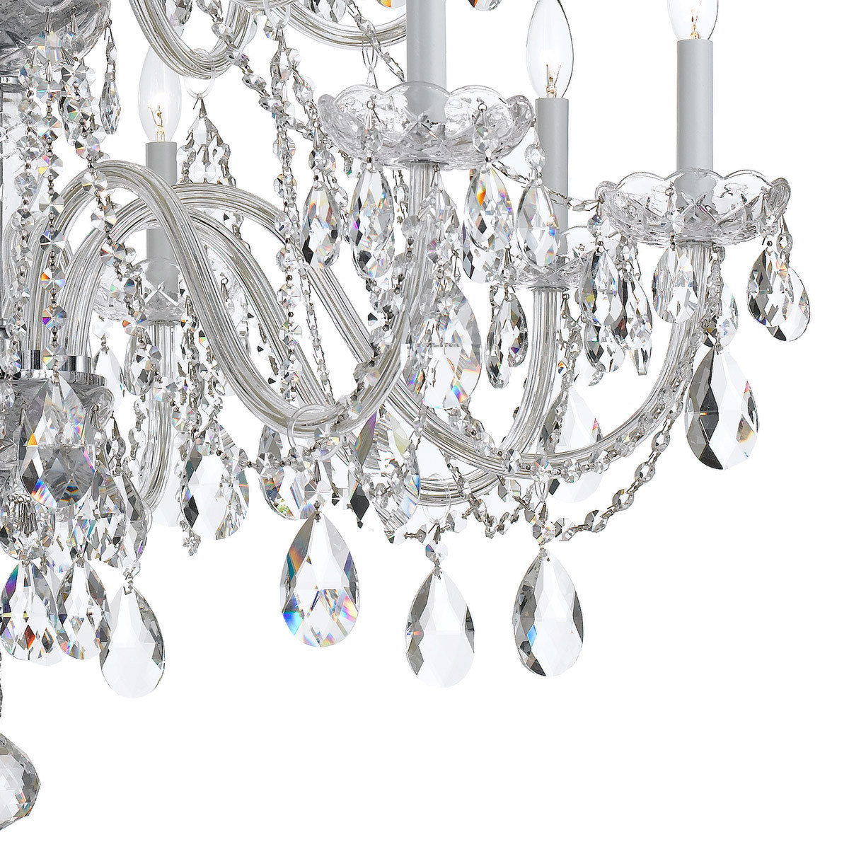 Traditional Crystal 16 Light Chandelier, Polished Chrome, 16, ClearBy Crystorama Lighting