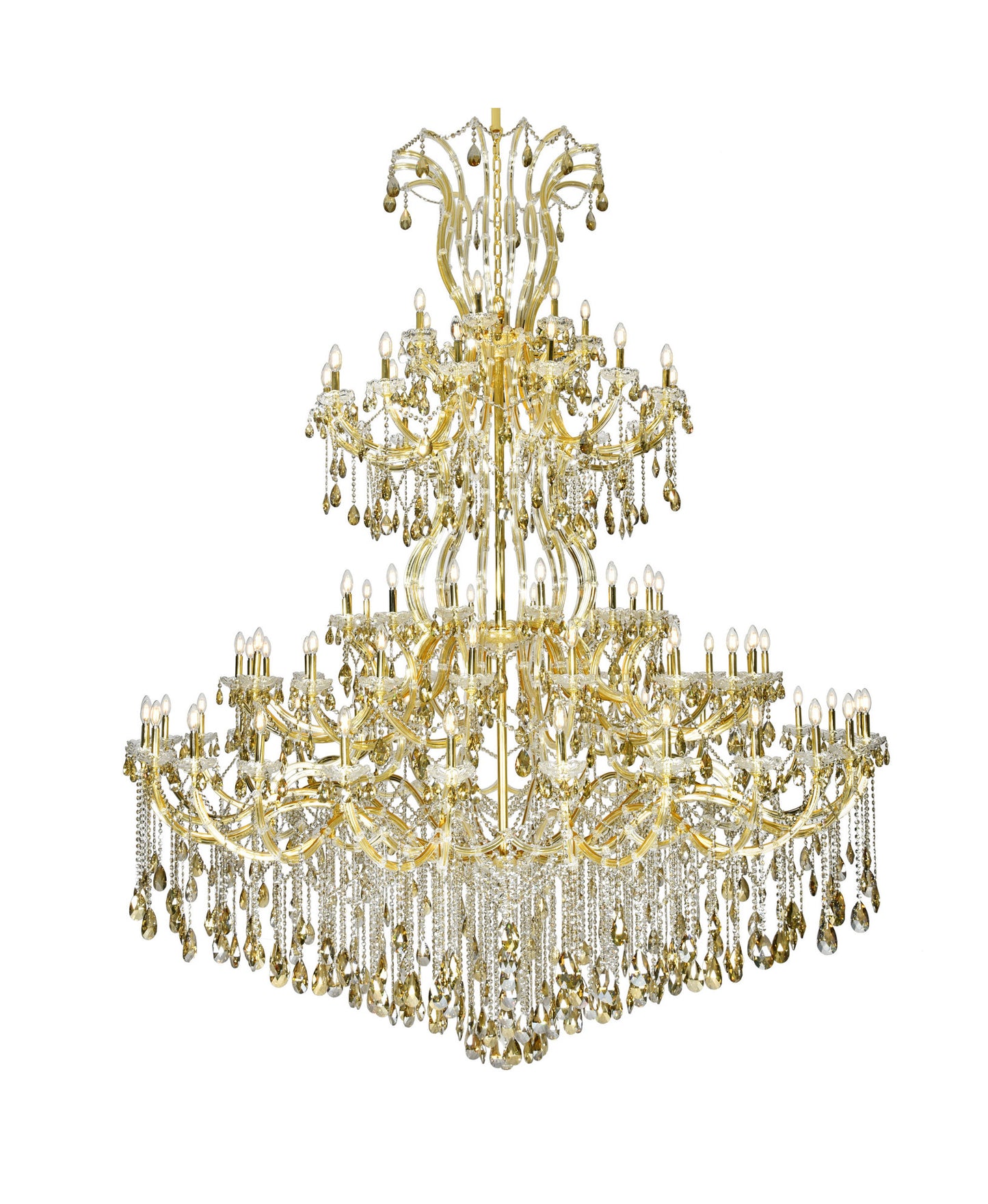 Elegant Lighting 2803G120-GT/RC Maria Theresa 84 Light 96"W - GoldBy Elegant Furniture & Lighting