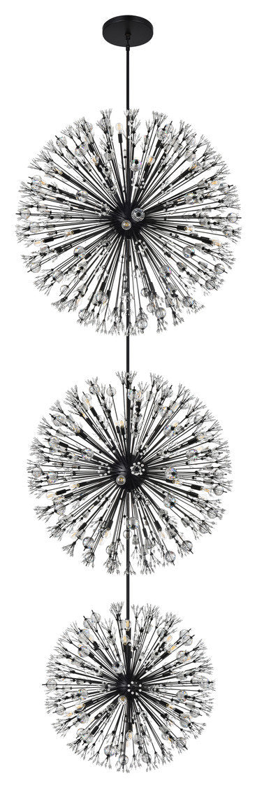 Elegant Lighting 48" Three Tiers Crystal Starburst ChandelierBy Elegant Furniture & Lighting