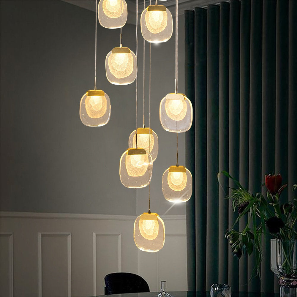 MIRODEMI? Vernazza Creative Staircase Crystal Chandelier, 15 LightsBy Miron Demid LLC