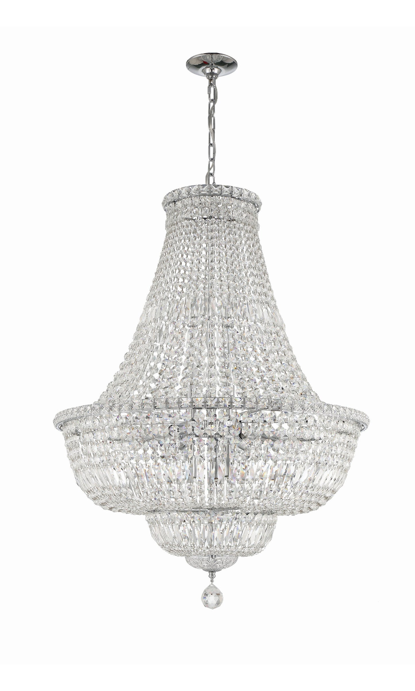 Roslyn 15-Light Polished Chrome ChandelierBy Crystorama Lighting