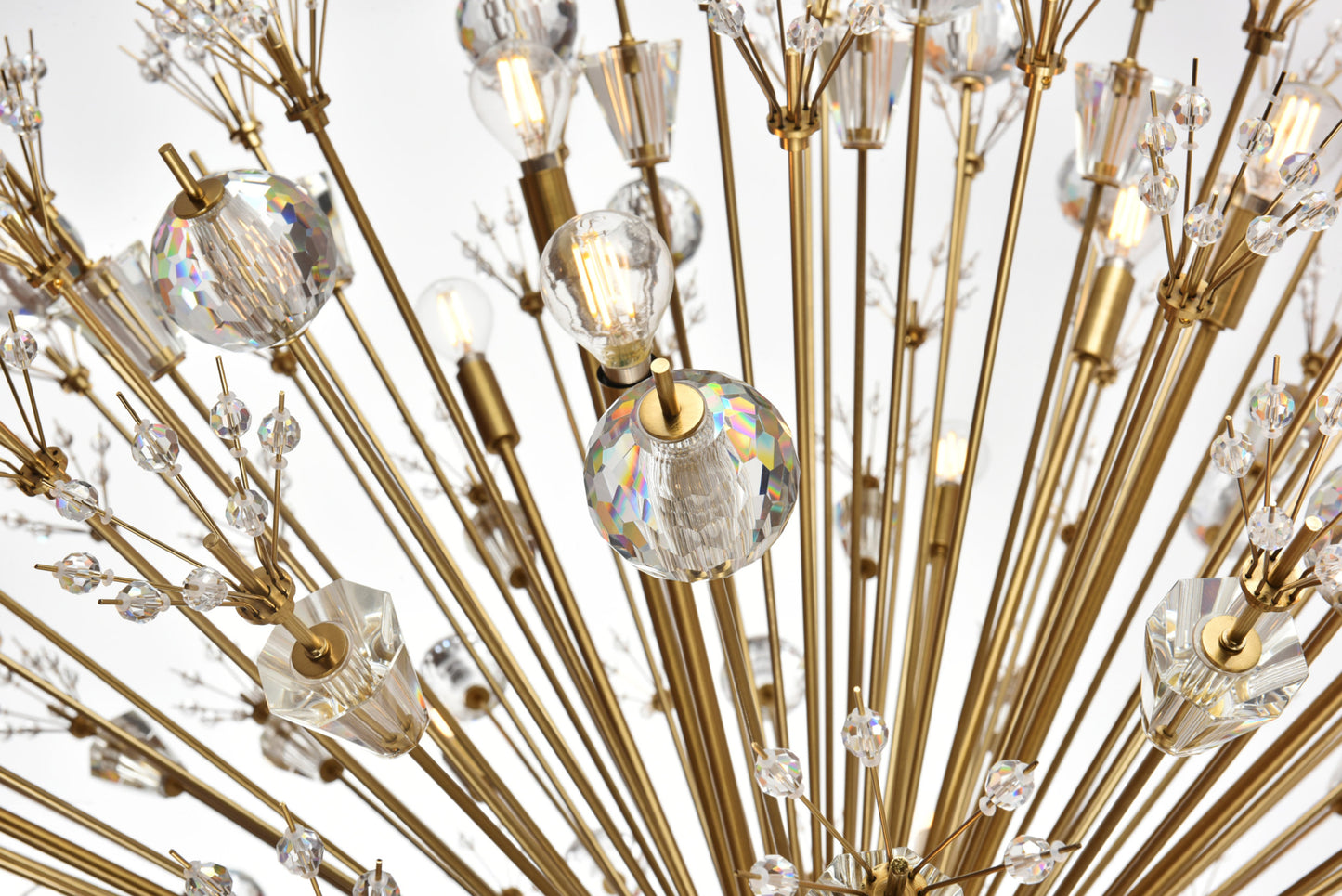 Elegant Lighting 2500G50L3 Vera 90 Light 50"W Crystal Sputnik - BlackBy Elegant Furniture & Lighting