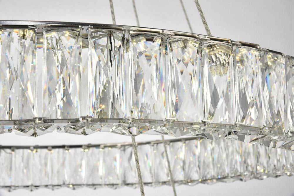 Elegant Lighting Monroe LED Chandelier, Chrome, 12.00By Elegant Furniture & Lighting