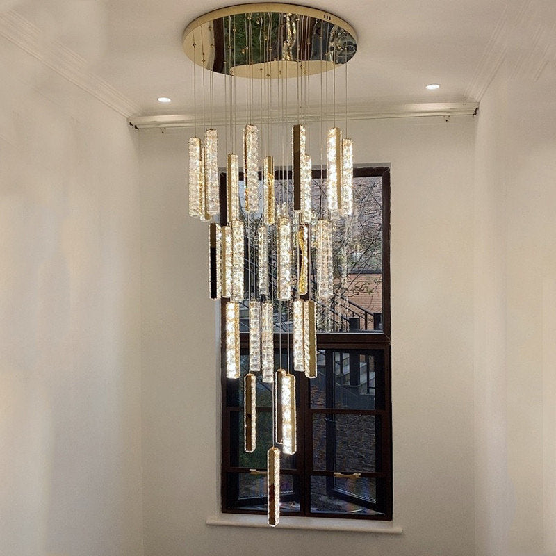 Santa Margherita Ligure | Creative Gold LED Crystal Chandelier, 28 Lights, Warm LightBy Miron Demid LLC