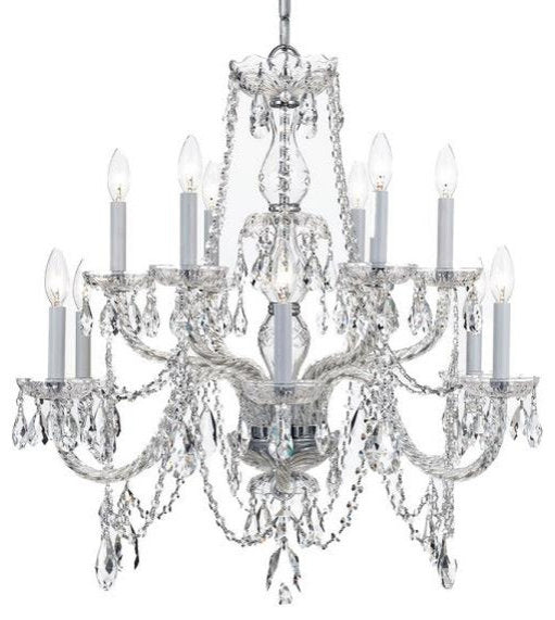 Crystal 12-Light 2-Tier Chandelier in Classic Style, 31"Wx26"HBy Crystorama Lighting