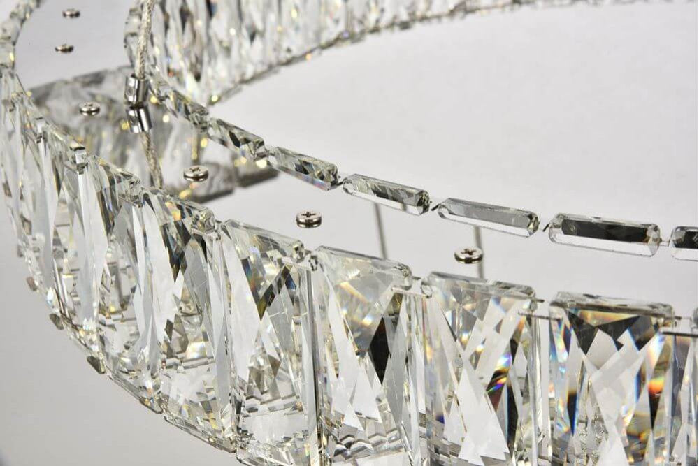 Elegant Lighting Monroe LED Chandelier, Chrome, 12.00By Elegant Furniture & Lighting