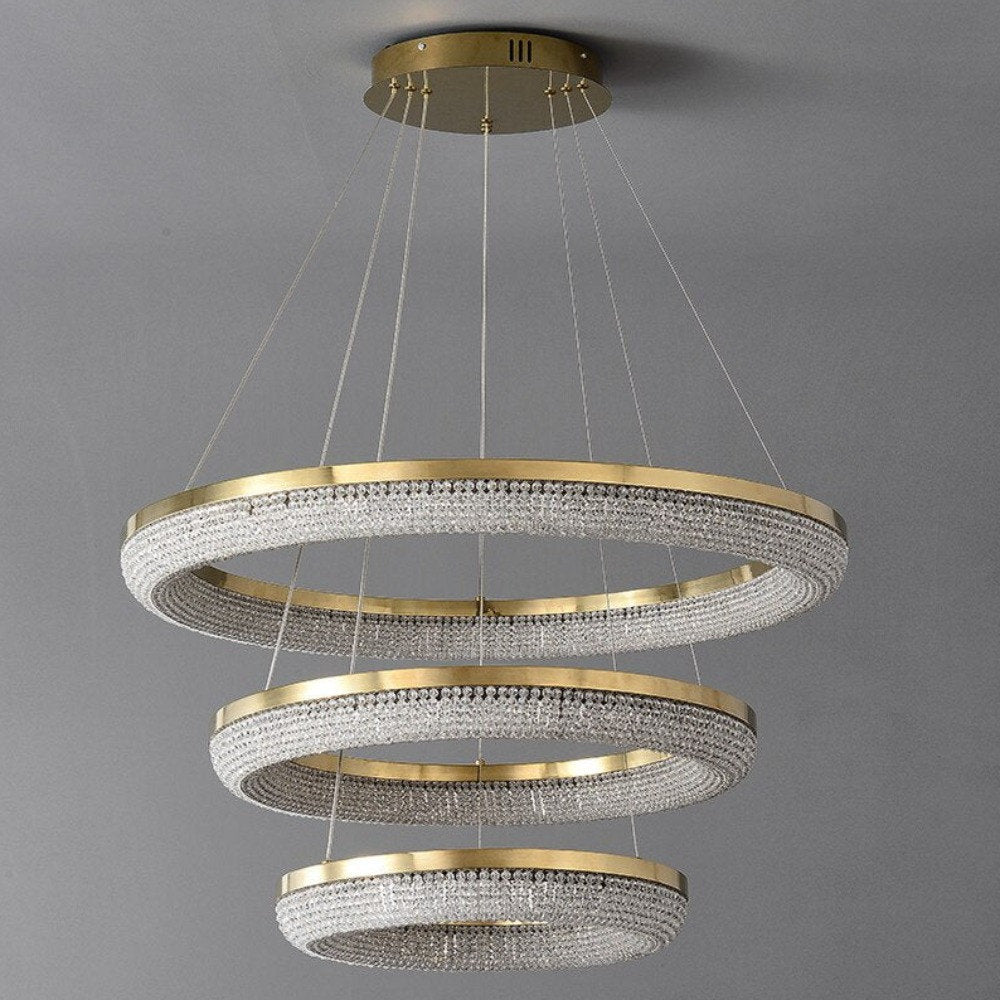 Bergamo 3-Tier Crystal Ring ChandelierBy MORSALE