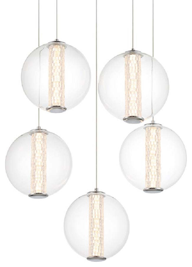 Eurofase Lighting 45737 Atomo 26"W Chandelier - ChromeBy Eurofase Lighting