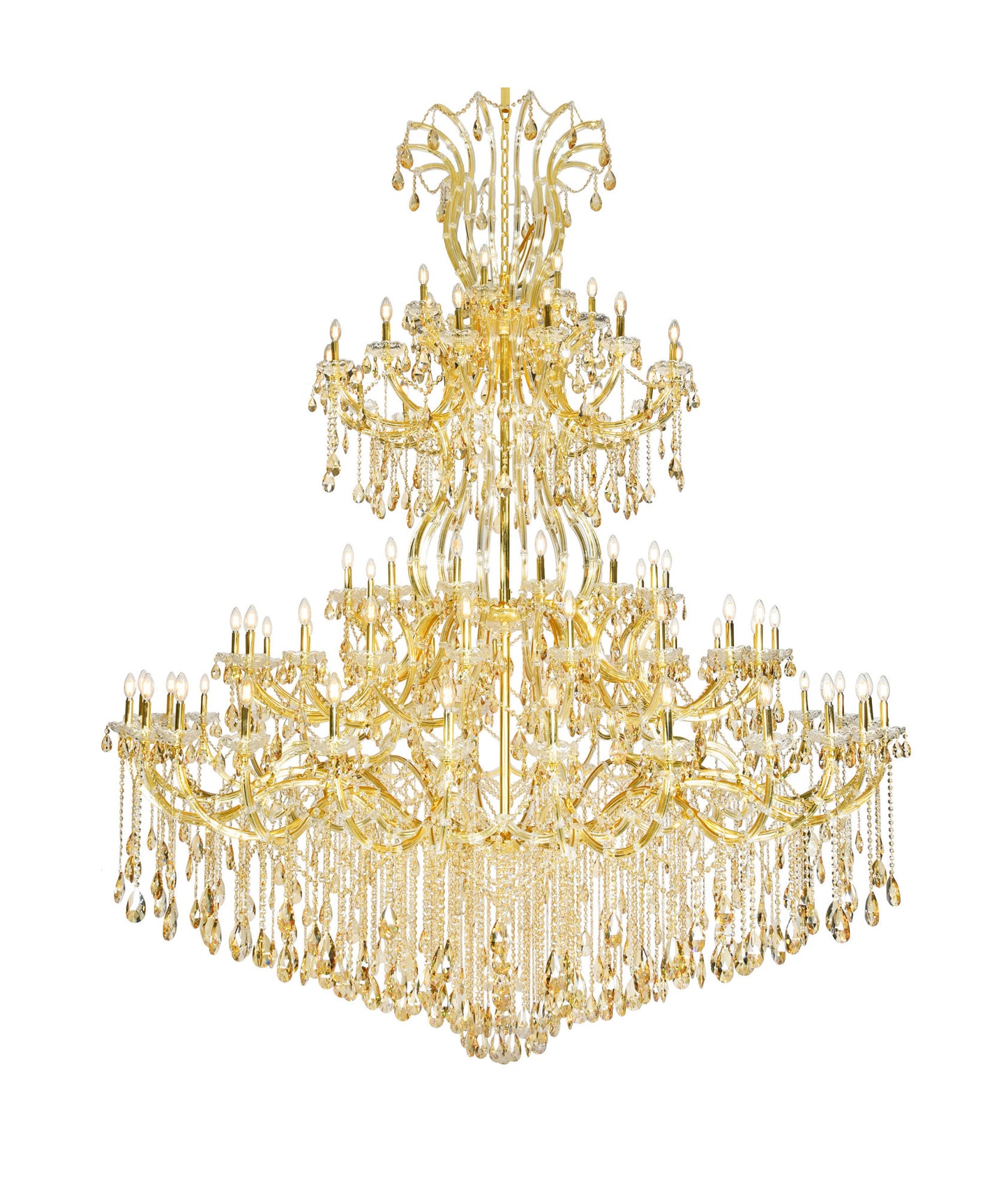 Elegant Lighting 2803G120-GS/RC Maria Theresa 84 Light 96"W - GoldBy Elegant Furniture & Lighting
