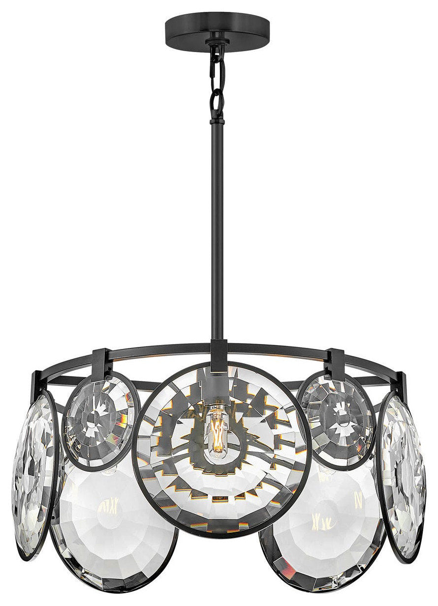 Fredrick Ramond Nala Small Convertible Chandelier, Black*By Hinkley