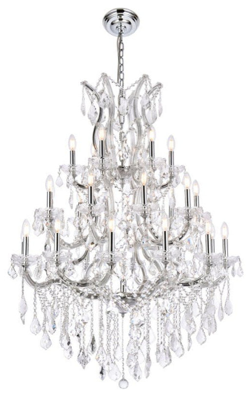 Elegant Lighting 2800D38/RC Maria Theresa 28 Light 38"W Crystal - ChromeBy Elegant Furniture & Lighting