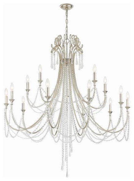 Crystorama arc-1919-ga-cl-mwp-xb-5524-WB Arcadia 15-Light 2-Tier ChandelierBy Crystorama Lighting
