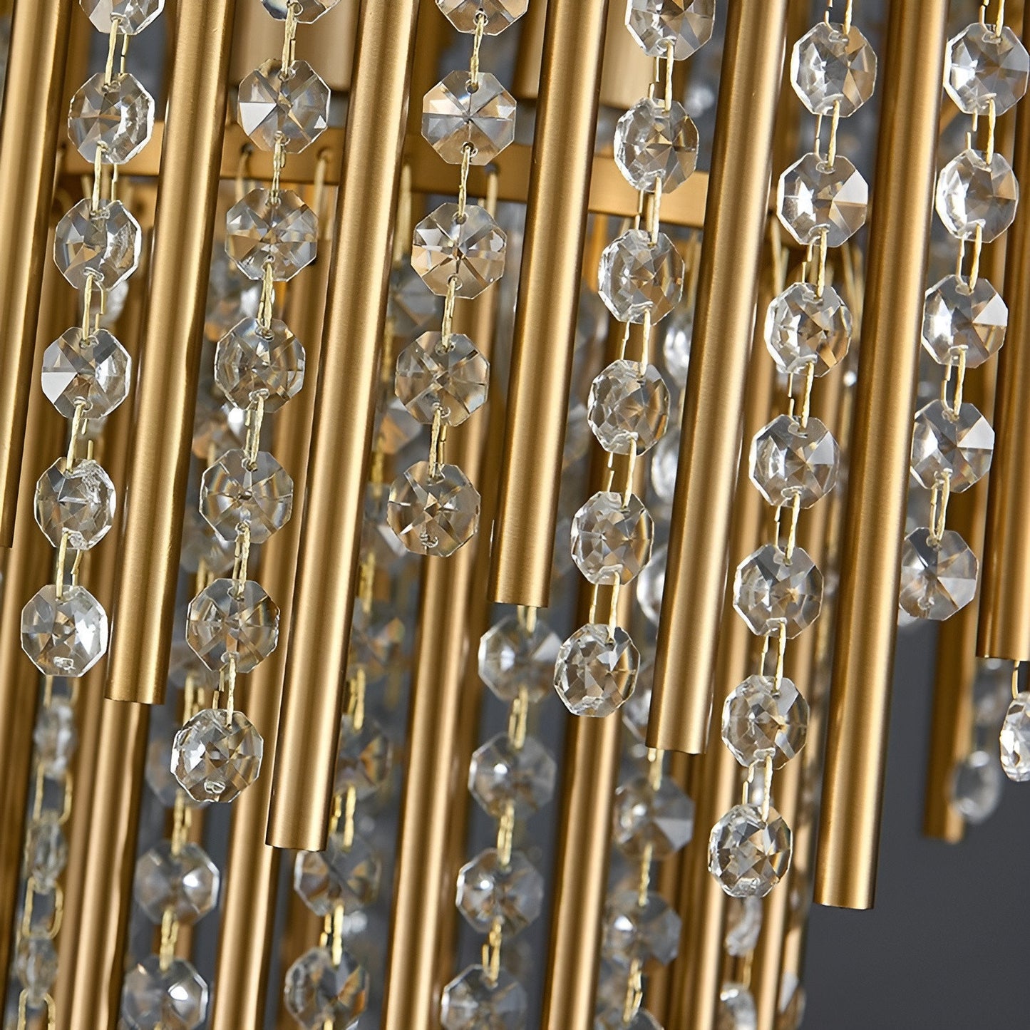 Antibes | Luxury Gold Chandelier With Crystal Balls, Cool Light, Non-DimmableBy Miron Demid LLC