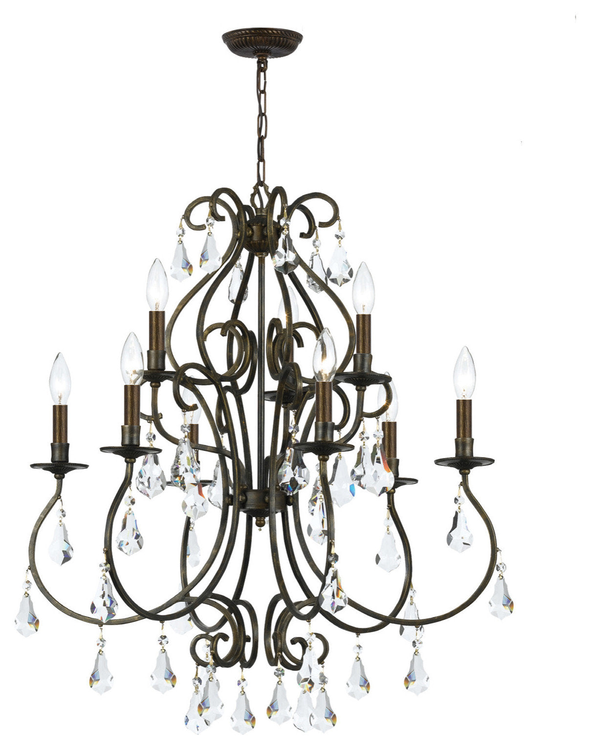Crystorama Lighting Group 5019-CL-S Ashton 9 Light 26"W Crystal - Olde SilverBy Crystorama Lighting
