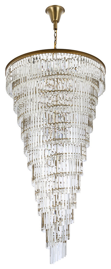 Elegant Lighting Sydney 48" Spiral Crystal ChandelierBy Elegant Furniture & Lighting