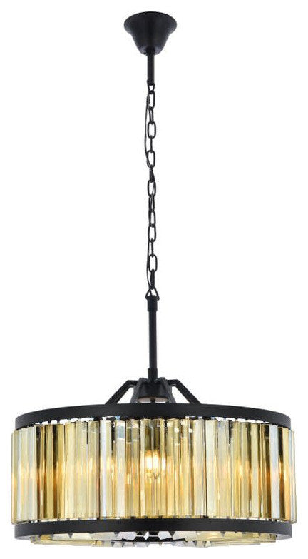 Elegant Lighting 1203D28-GT/RC Chelsea 8 Light 28"W Crystal Drum - PolishedBy Elegant Furniture & Lighting