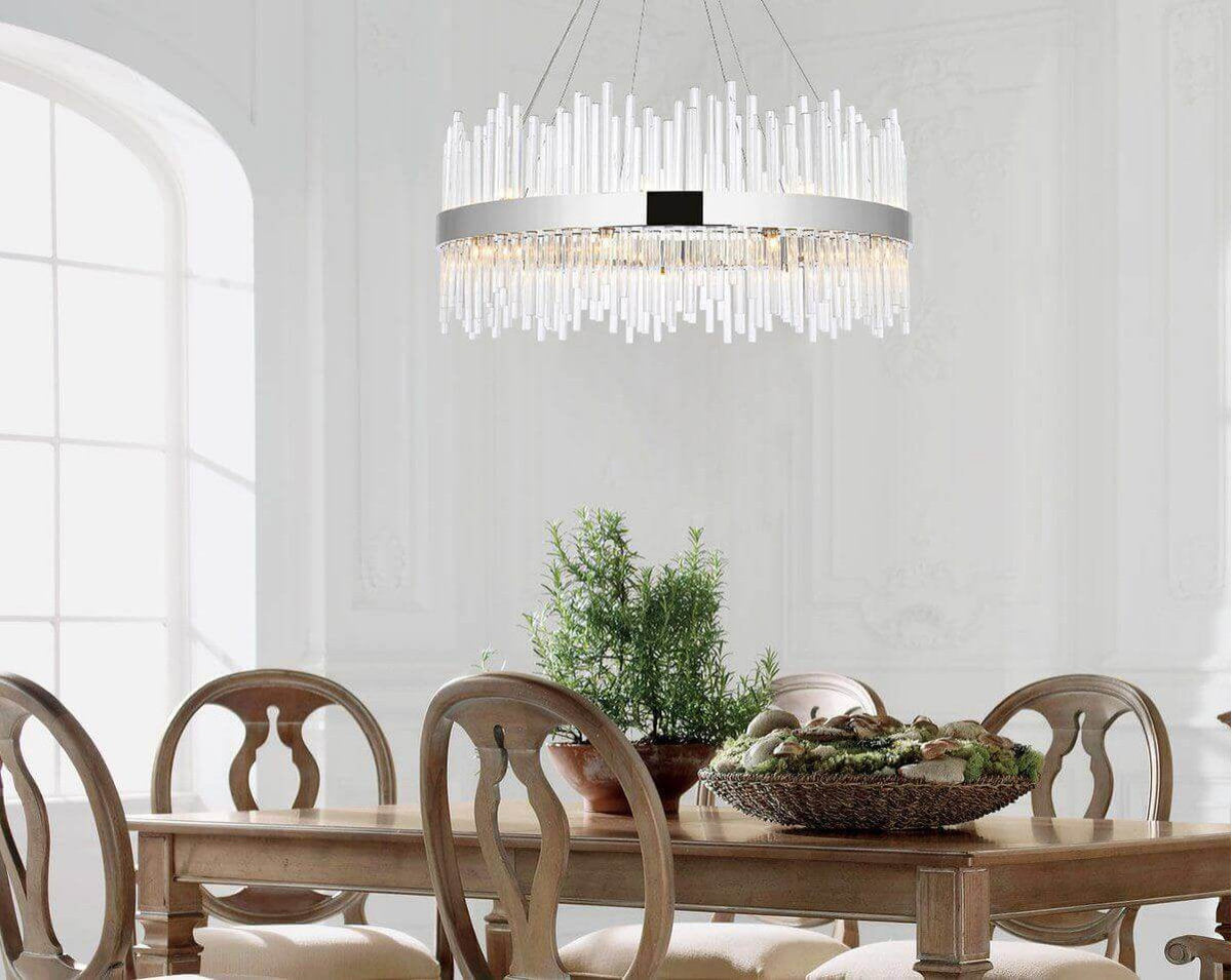 Elegant Lighting Dallas Chandelier, Chrome, 36.00By Elegant Furniture & Lighting