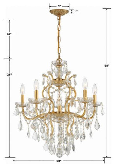 Crystorama 4455-ga-cl-s-xb-5912-WB Filmore 6-Light ChandelierBy Crystorama Lighting