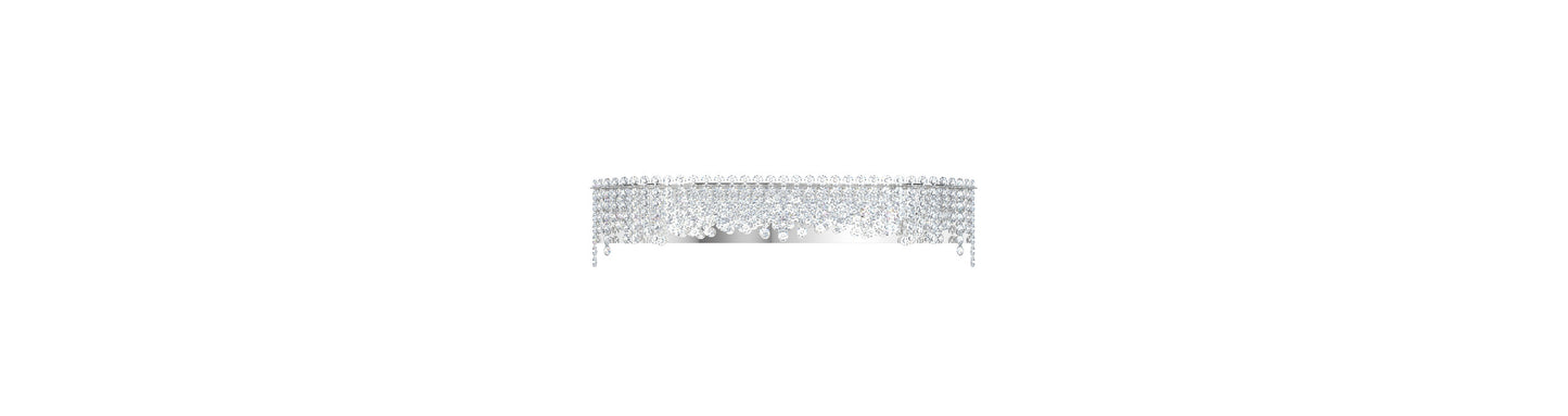 Schonbek Ch3640N-401H 6 Light Crystal Sconce, Polished Stainless SteelBy Schonbek