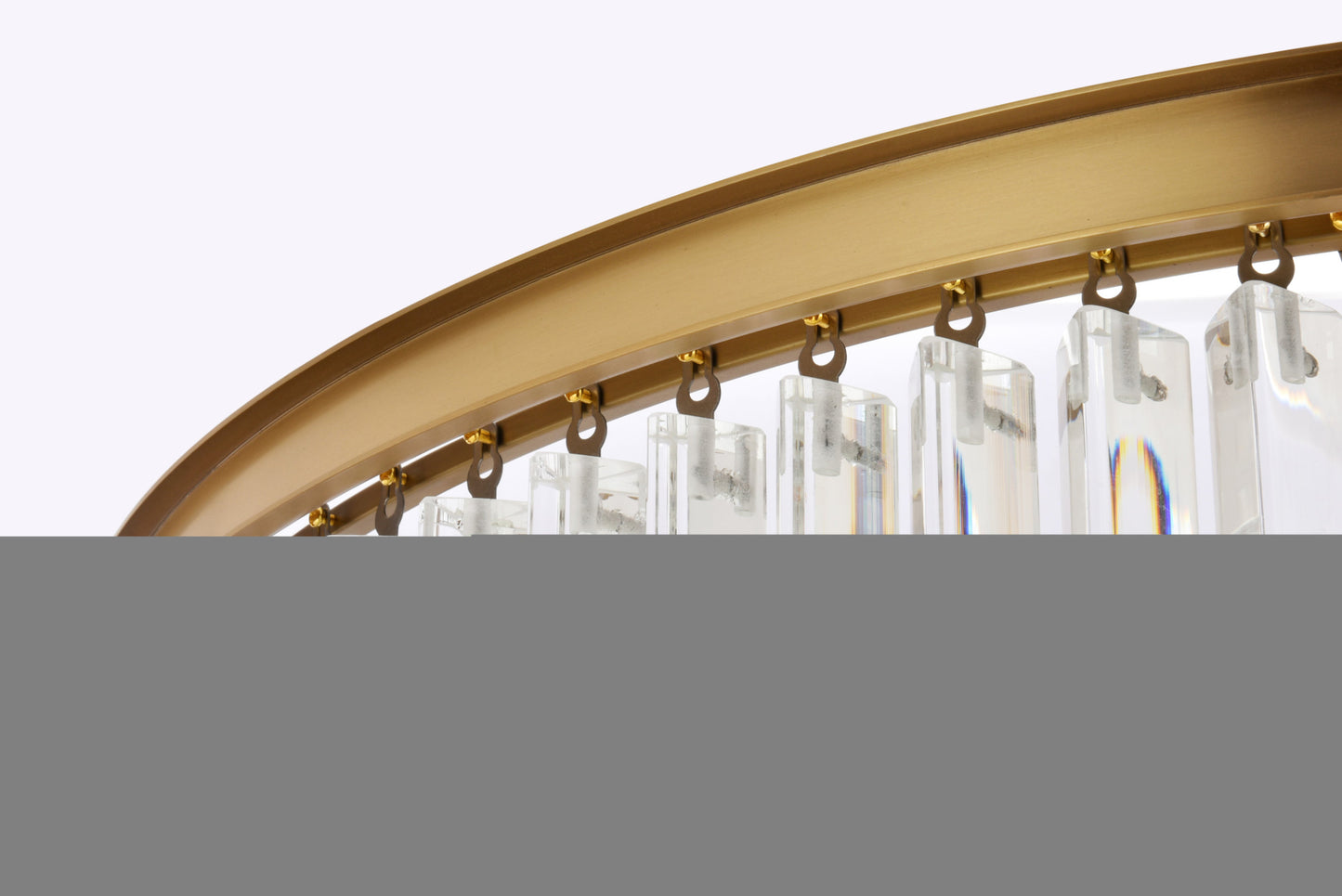 Elegant Lighting 1201SR36 Sydney 42 Light 37"W Crystal Waterfall - Matte BlackBy Elegant Furniture & Lighting