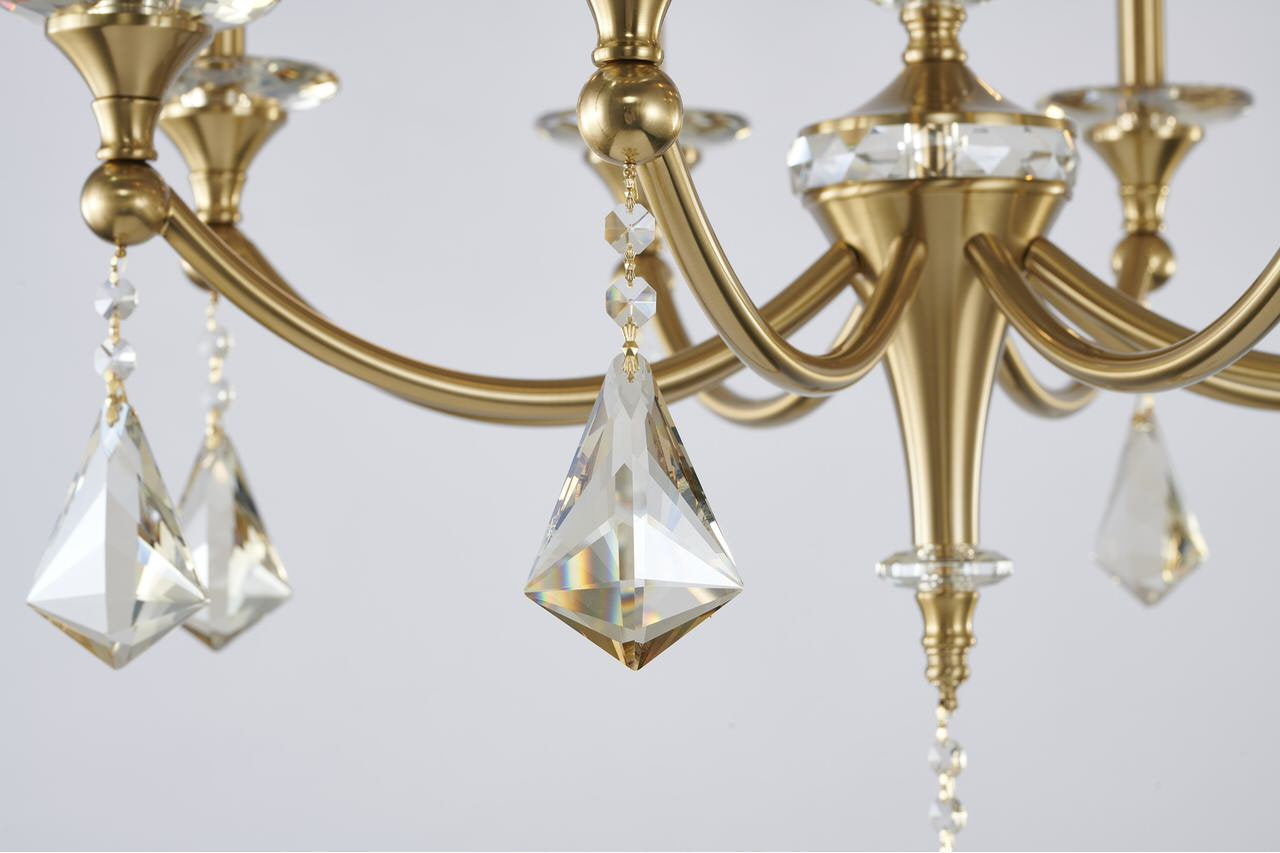Bethel International LA43C27BR 8-Light Chandelier, ChromeBy Bethel Intl.
