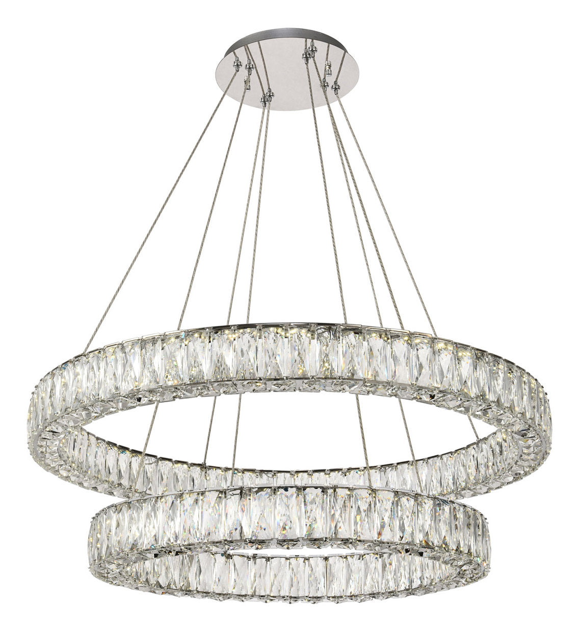 Monroe Integrated LED Chip Light Chrome ChandelierBy Elegant Furniture & Lighting