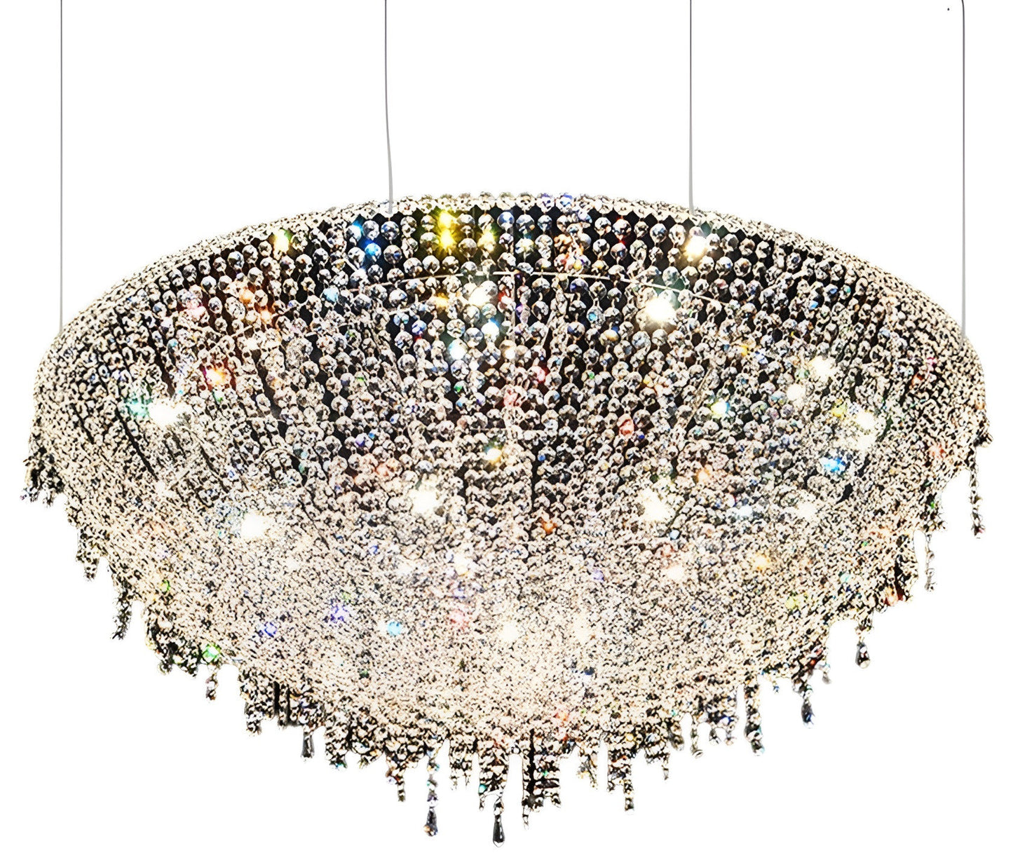 Bendejun | Luxury Brilliant Drops Crystal Chandelier, Dia23.6xh11.8", Warm LightBy Miron Demid LLC