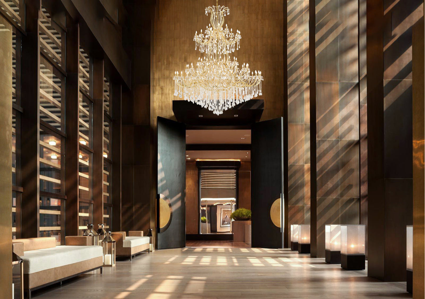 Elegant Lighting 2800G120/RC Maria Theresa 84 Light 96"W Crystal - GoldBy Elegant Furniture & Lighting