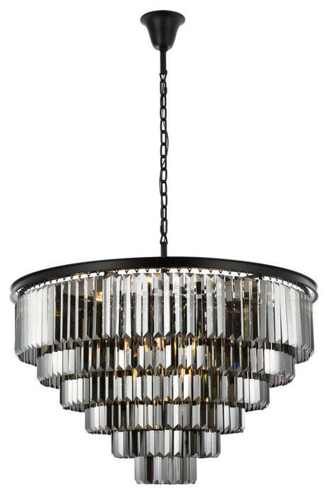 Elegant Lighting 1231D44-SS/RC Sydney 33 Light 44"W Crystal - Polished NickelBy Elegant Furniture & Lighting