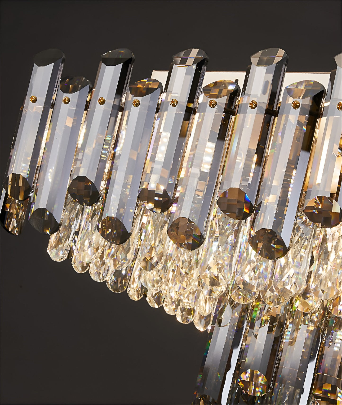 Acciano | Modern Rectangular Crystal LED Chandelier, L39.4xw27.5xh12.9", Cool LightBy Miron Demid LLC