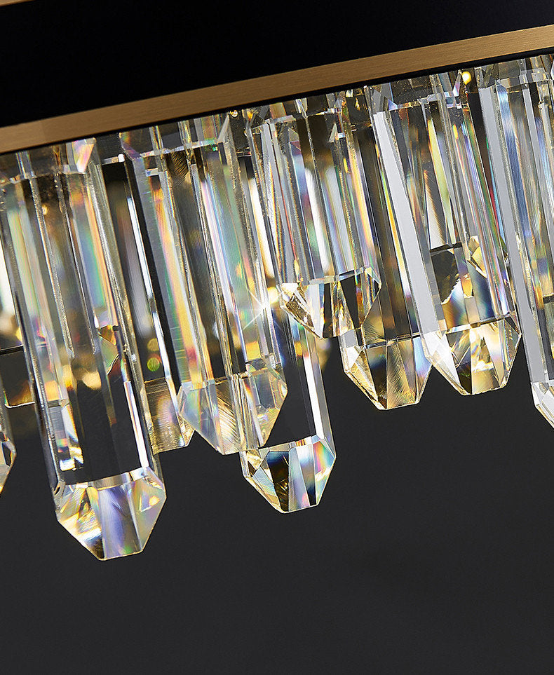 Ingria | Modern Ring LED Crystal Chandelier for Living Room, Dining Room, Dia39.4"By Miron Demid LLC