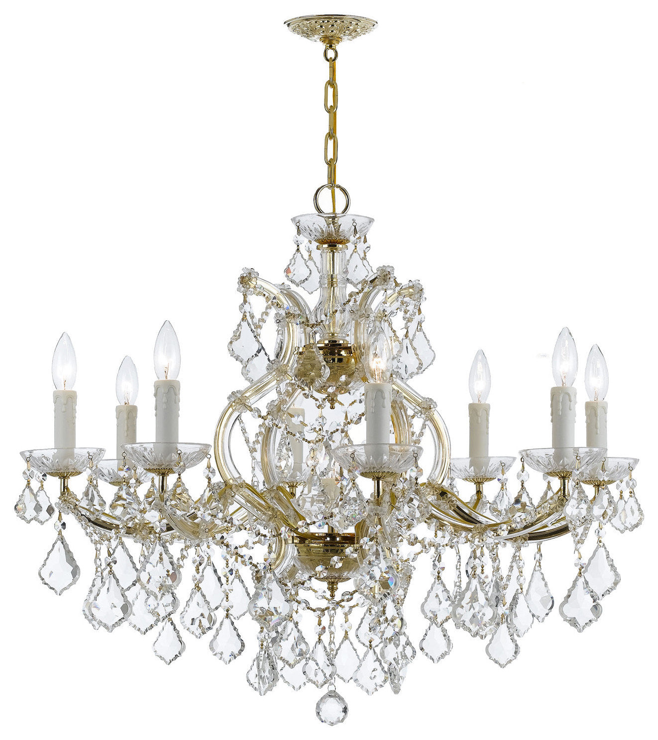 Crystorama Lighting Group 4408-CL-SAQ Maria Theresa 9 Light 26"W - PolishedBy Crystorama Lighting