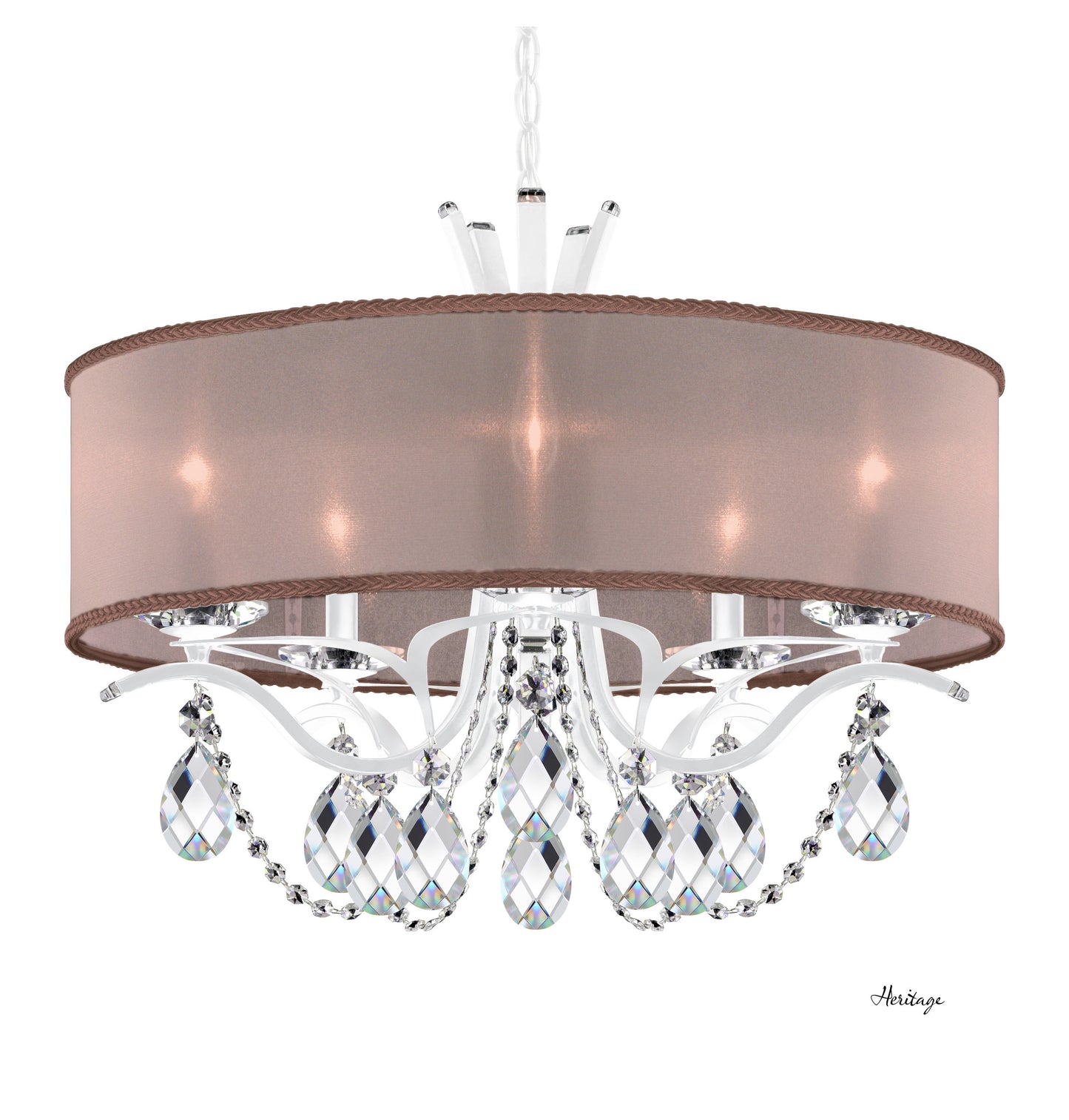 Schonbek Va8305N-06H3 5 Light Crystal Chandelier, WhiteBy Schonbek
