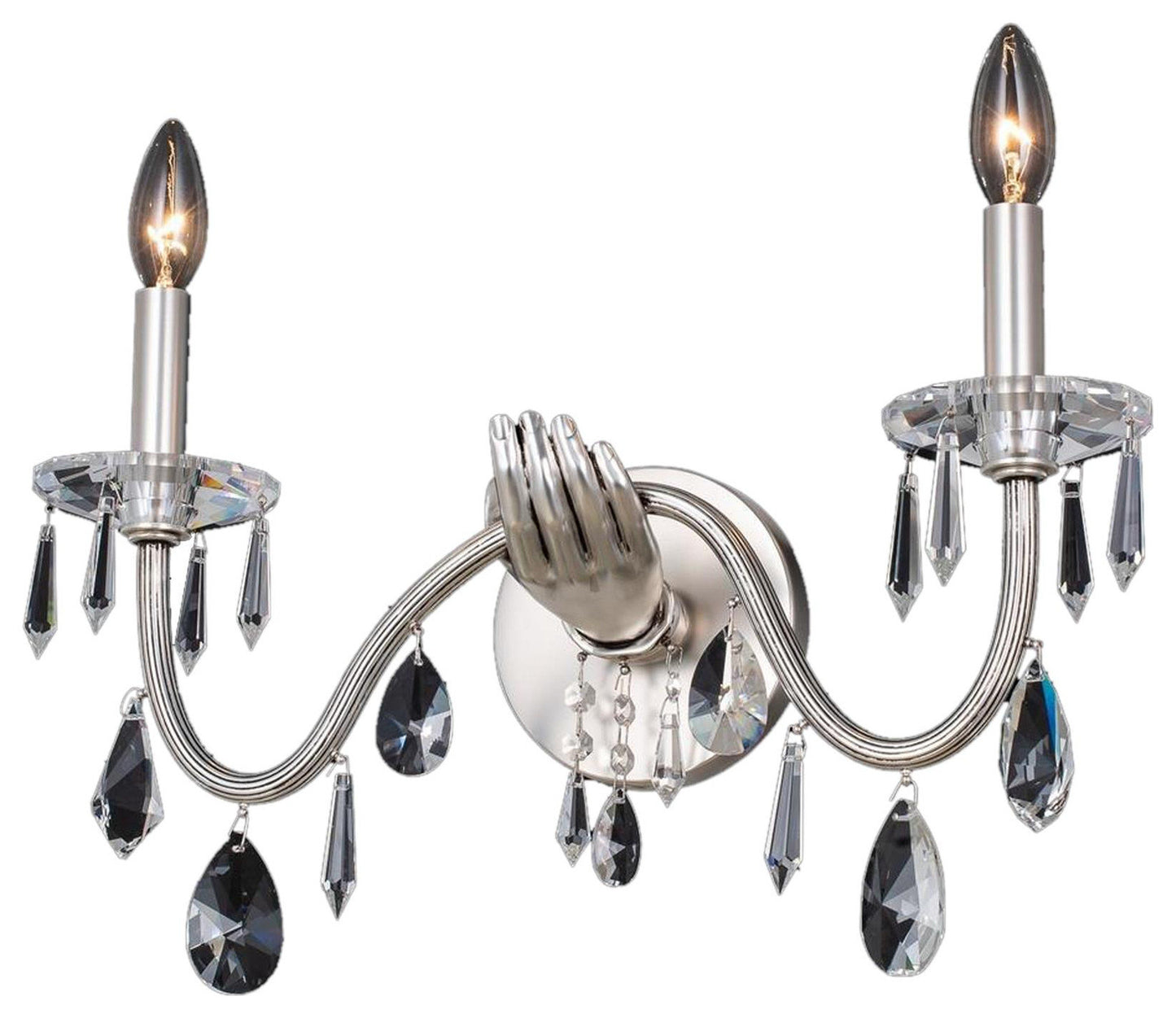 Venere 2 Light Crystal Wall SconceBy KALCO LIGHTING