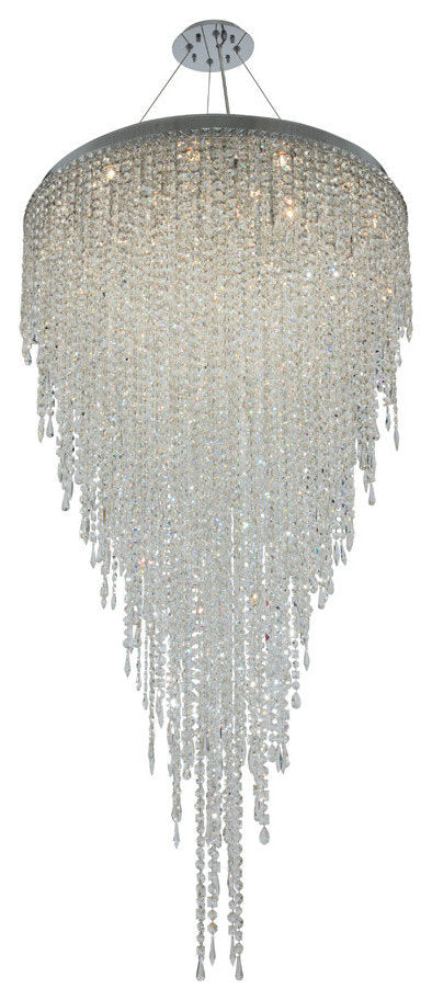 Allegri 028258-FR001 Tenuta 21 Light 36"W Crystal Chandelier - Polished ChromeBy Allegri Crystal by Kalco Lighting