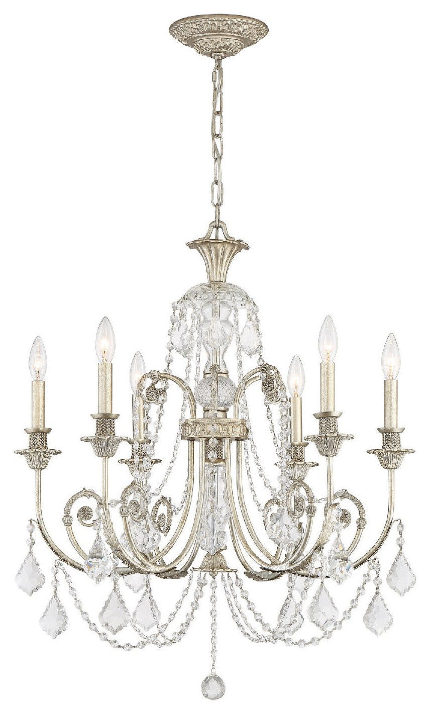 Crystorama Lighting Group 5116-CL-S Regis 6 Light 26"W Crystal - Olde SilverBy Crystorama Lighting