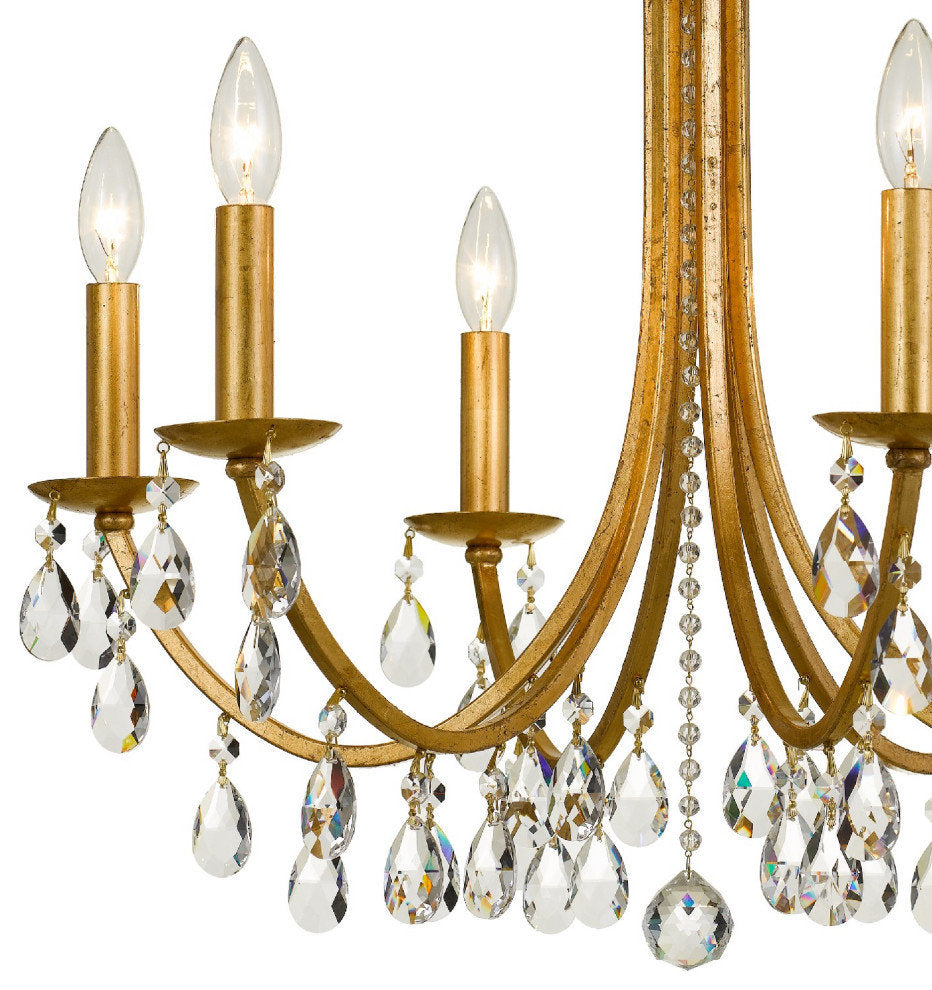Crystorama Bridgehampton 6 Light Chandelier 8826-GA-CL-S - Antique GoldBy Crystorama Lighting