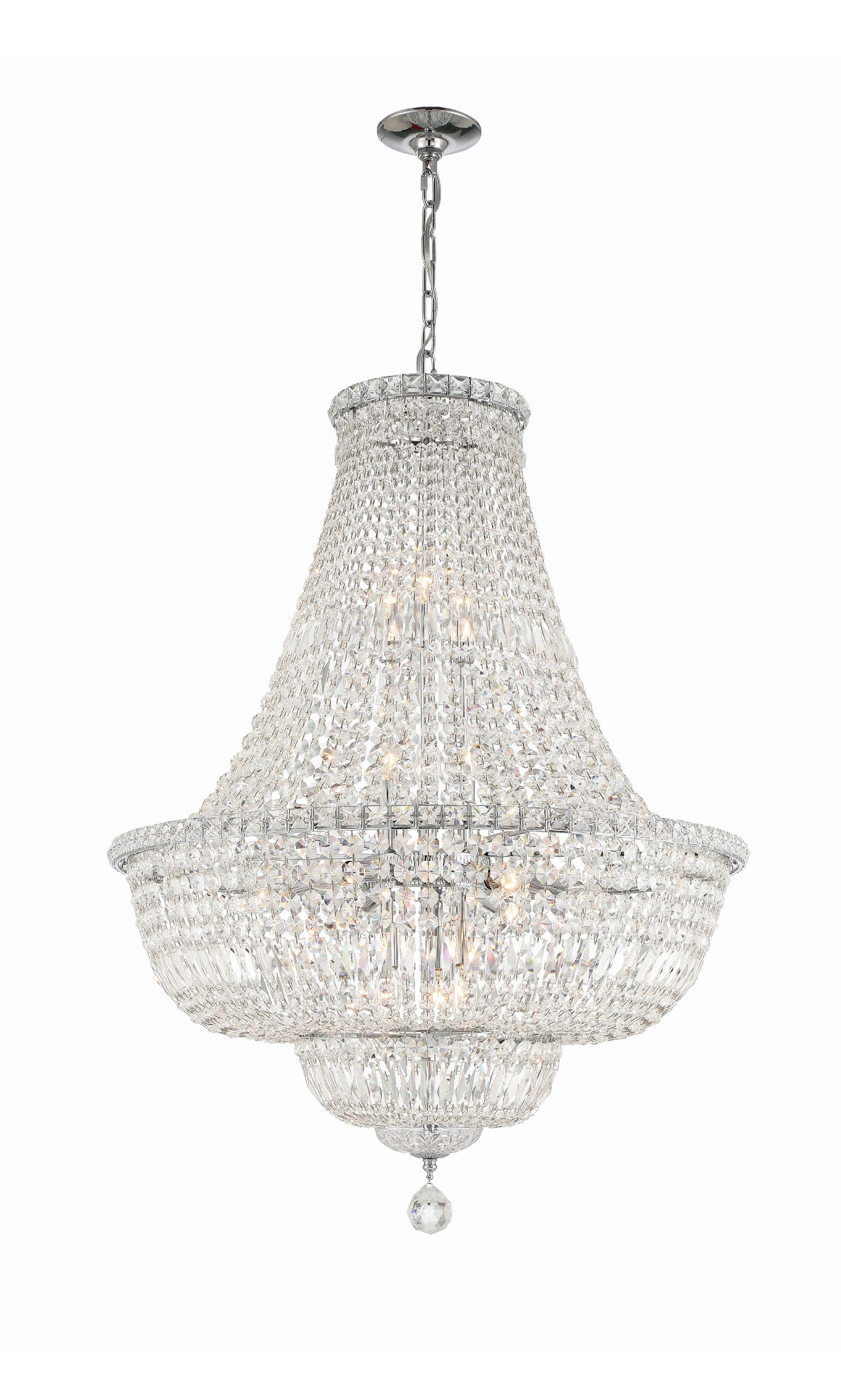 Roslyn 15-Light Polished Chrome ChandelierBy Crystorama Lighting